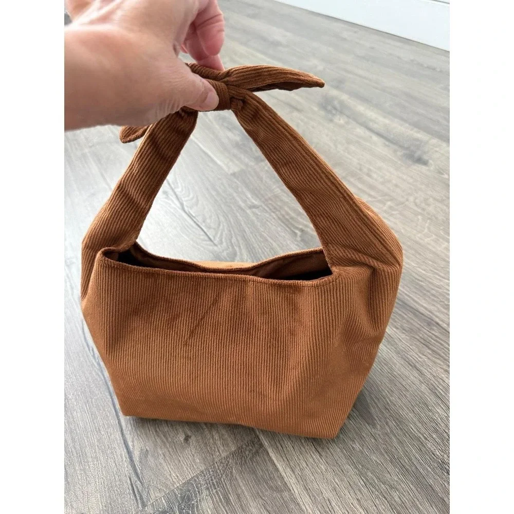 Brown baby corduroy purse